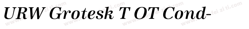 URW Grotesk T OT Cond字体转换
